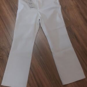 Zara White Cropped Ankle Pants
